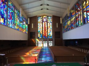 Morning sunlight from the East window